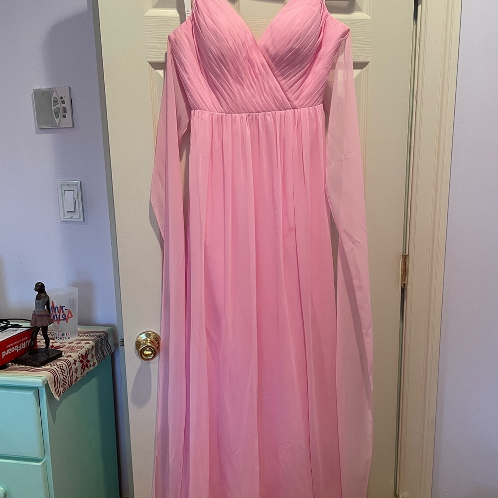 Azazie Gracie Dress in Candy Pink size 10